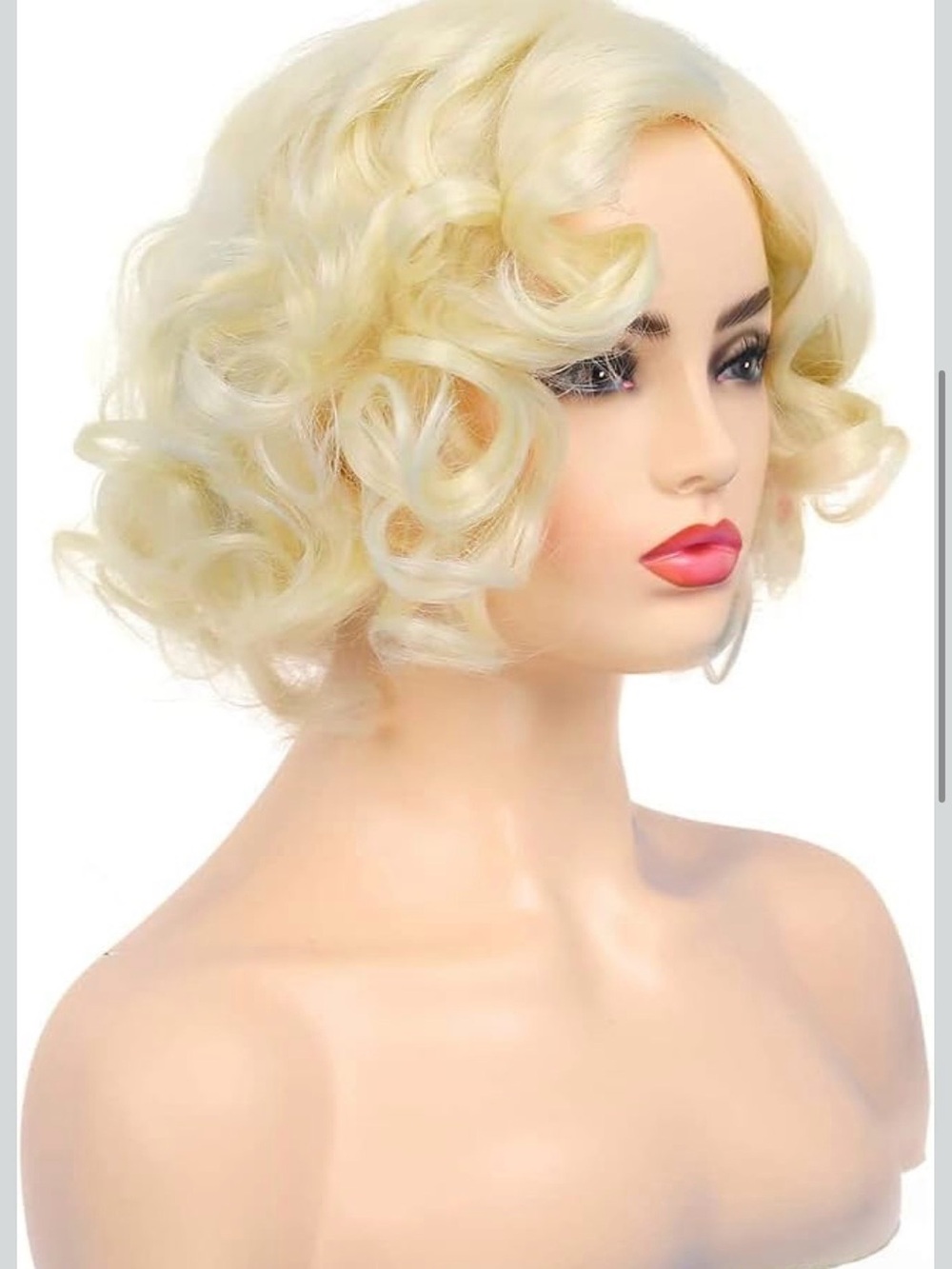 Short Curly Blonde Marilyn Monroe Synthetic Wig Costume/Cosplay NEW